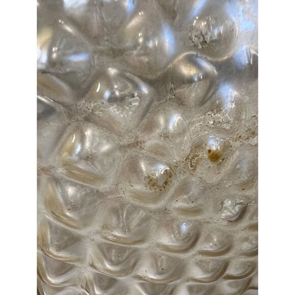 Vtg Diamond-Cut Champaign Glass Table Lamp Tear drop Silver-tone Base Medieval - Picture 4 of 8